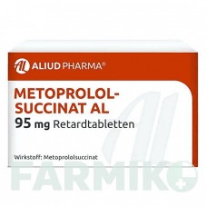 МЕТОПРОЛОЛСУКЦИНАТ (METOPROLOLSUCCINAT) 95 мг таблетки 50 шт - Метопролол ALIUD PHARMA