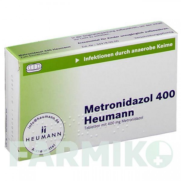 МЕТРОНИДАЗОЛ (METRONIDAZOL) 400 таблетки 14 шт - Метронидазол HEUMANN PHARMA
