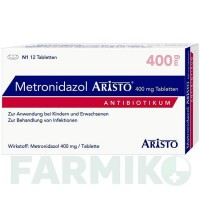 МЕТРОНІДАЗОЛ (METRONIDAZOL) 400 мг таблетки 12 шт - Метронідазол ARISTO PHARMA