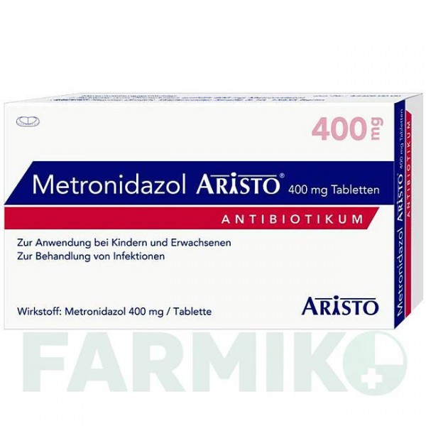 МЕТРОНІДАЗОЛ (METRONIDAZOL) 400 мг таблетки 24 шт - Метронідазол ARISTO PHARMA