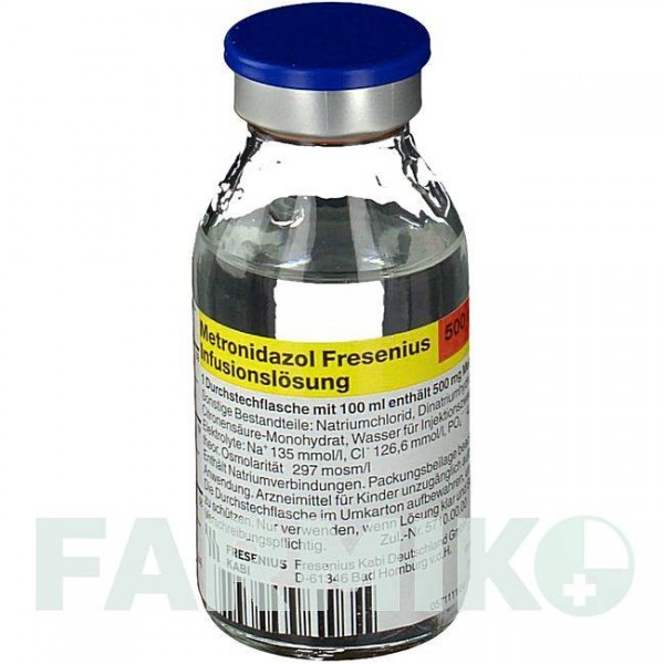МЕТРОНИДАЗОЛ (METRONIDAZOL) раствор 1x100 мл - Метронидазол FRESENIUS