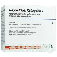 МЕТИПРЕД (METYPRED) 1000 мг порошок 3x1 шт - Метилпреднізолон GALENPHARMA