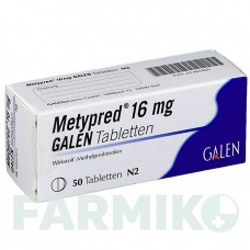 МЕТИПРЕД (METYPRED) 16 мг таблетки 50 шт - Метилпреднизолон GALENPHARMA