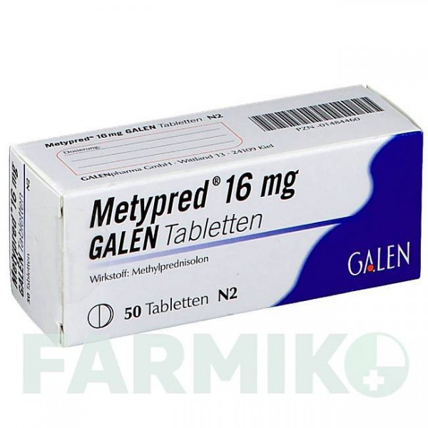 МЕТИПРЕД (METYPRED) 16 мг таблетки 50 шт - Метилпреднізолон GALENPHARMA