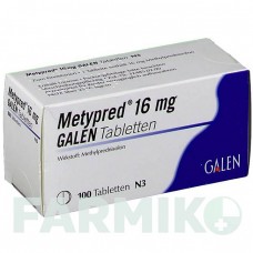 МЕТИПРЕД (METYPRED) 16 мг таблетки 100 шт - Метилпреднизолон GALENPHARMA