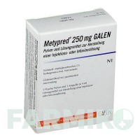 МЕТИПРЕД (METYPRED) 250 мг порошок 1 шт - Метилпреднізолон GALENPHARMA