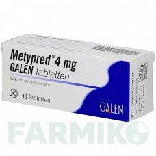 МЕТИПРЕД (METYPRED) 4 мг таблетки 10 шт - Метилпреднизолон GALENPHARMA