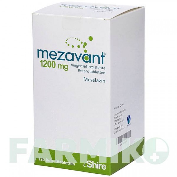 МЕЗАВАНТ (MEZAVANT) 1200 мг таблетки 60 шт - Месалазин ORIFARM