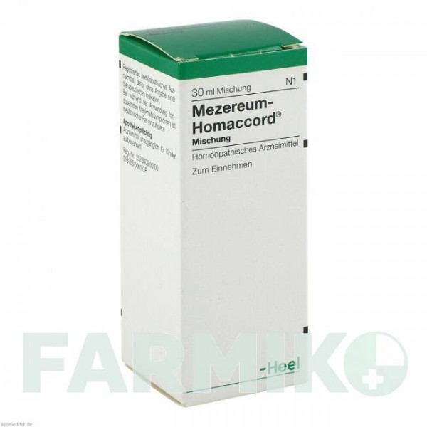 МЕЗЕРЕУМ ГОМАККОРД (MEZEREUM HOMACCORD) капли 30 мл - Гомеопатия BIOLOGISCHE HEILMITTEL HEEL