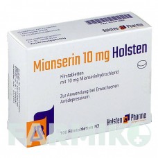 МИАНСЕРИН (MIANSERIN) 10 мг таблетки 100 шт - Миансерин HOLSTEN PHARMA