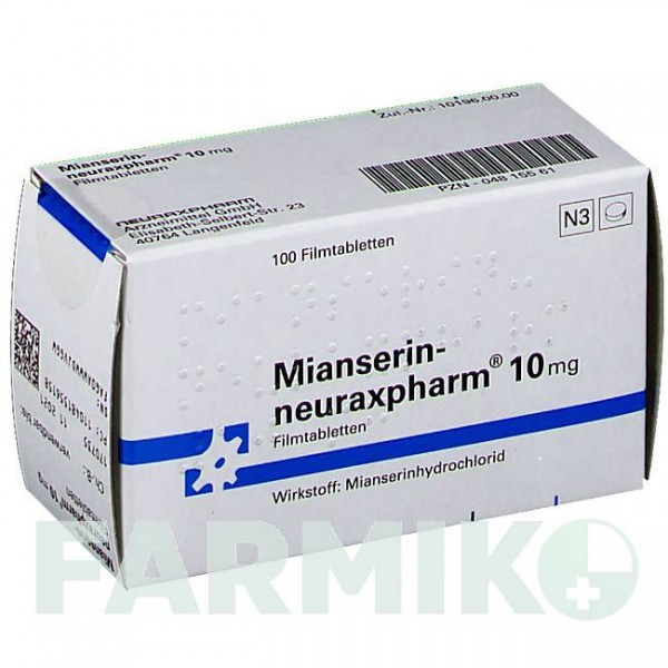 МИАНСЕРИН (MIANSERIN) 10 мг таблетки 100 шт - Миансерин NEURAXPHARM