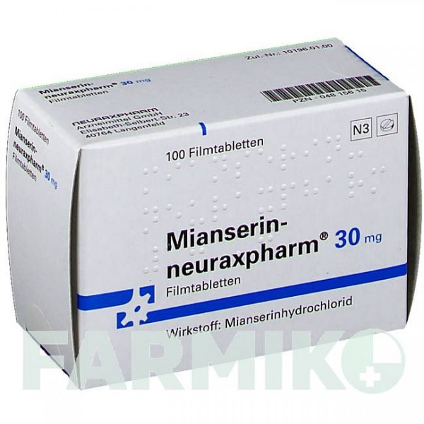 МИАНСЕРИН (MIANSERIN) 30 мг таблетки 20 шт - Миансерин NEURAXPHARM