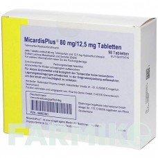 МИКАРДИСПЛЮС (MICARDISPLUS) 80 мг/12,5 мг таблетки 98 шт - Телмисартан, Гидрохлоротиазид PHARMA GERKE