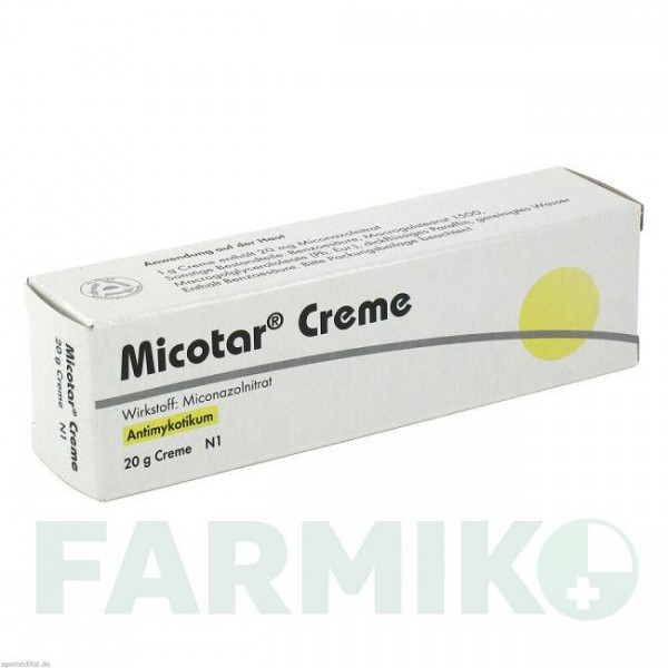 МІКОТАР (MICOTAR) крем 20 г - Міконазол DERMAPHARM