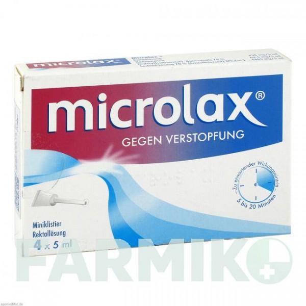 МИКРОЛАКС (MICROLAX) клизма 4x5 мл - Активные вещества PHARMA GERKE