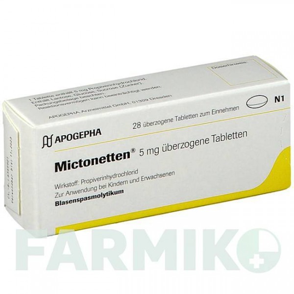 МІКТОНЕТТЕН (MICTONETTEN) таблетки 28 шт - Пропіверин APOGEPHA