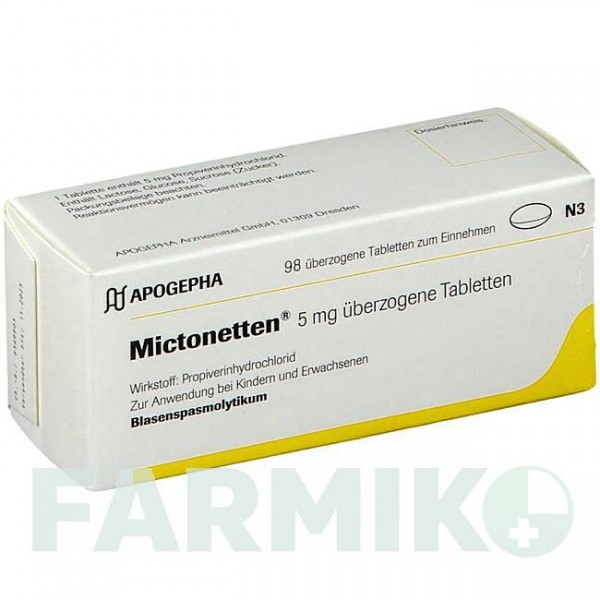 МИКТОНЕТТЕН (MICTONETTEN) таблетки 98 шт - Пропиверин APOGEPHA