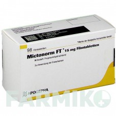 МИКТОНОРМ (MICTONORM) 15 мг таблетки 98 шт - Пропиверин EMRA-MED