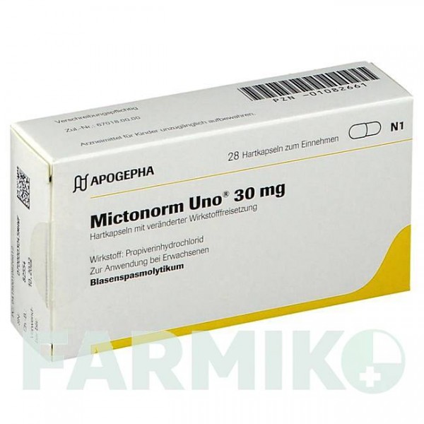 МІКТОНОРМ (MICTONORM) 30 мг капсули 28 шт - Пропіверин APOGEPHA