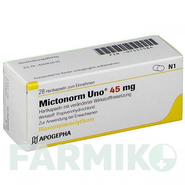 МИКТОНОРМ (MICTONORM) 45 мг капсулы 28 шт - Пропиверин APOGEPHA