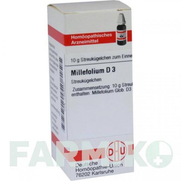 МИЛЛЕФОЛИУМ (MILLEFOLIUM) D 3 глобули 10 г - Гомеопатия DHU