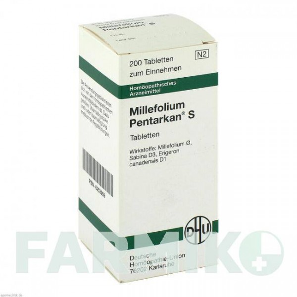 МИЛЛЕФОЛИУМ ПЕНТАРКАН (MILLEFOLIUM PENTARKAN) таблетки 200 шт - Гомеопатия DHU