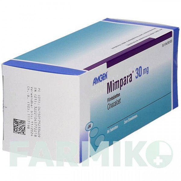 МИМПАРА (MIMPARA) 30 мг таблетки 84 шт - Цинакальцет ABACUS MEDICINE