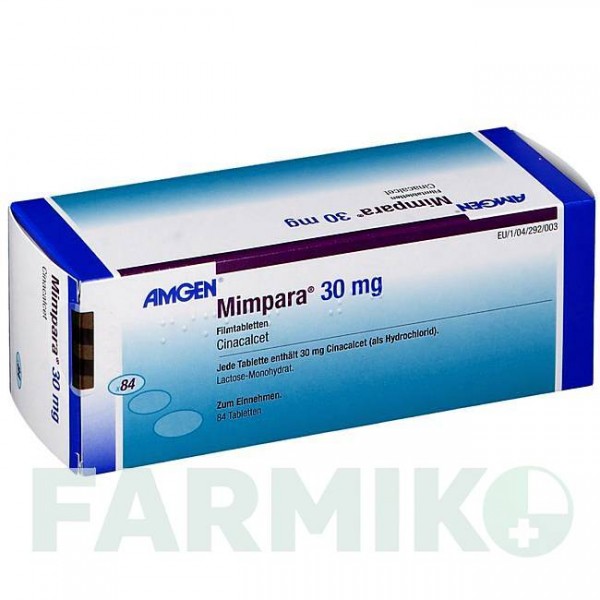 МІМПАРА (MIMPARA) 30 мг таблетки 84 шт - Цинакальцет AMGEN