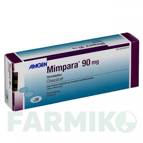 МИМПАРА (MIMPARA) 90 мг таблетки 28 шт - Цинакальцет AMGEN