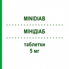 МІНІДІАБ (MINIDIAB) 5 мг таблетки 30 шт - Гліпізид PFIZER