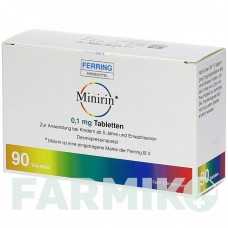 МИНИРИН (MINIRIN) 0,1 мг таблетки 90 шт - Десмопрессин KOHLPHARMA