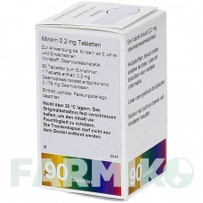 МИНИРИН (MINIRIN) 0,2 мг таблетки 90 шт - Десмопрессин CC PHARMA