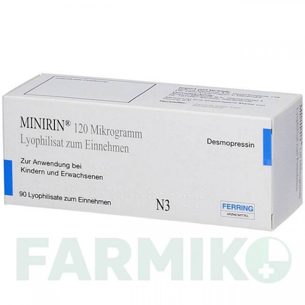 МІНІРИН (MINIRIN) 120 мкг таблетки 90 шт - Десмопресин ABACUS MEDICINE