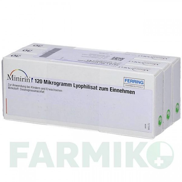 МІНІРИН (MINIRIN) 120 мкг таблетки 90 шт - Десмопресин EMRA-MED