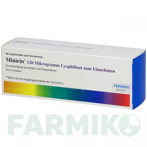 МІНІРИН (MINIRIN) 120 мкг таблетки 90 шт - Десмопресин KOHLPHARMA