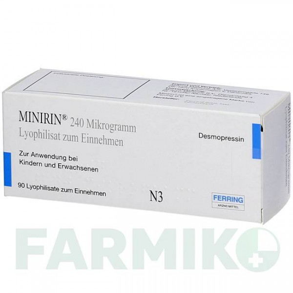 МИНИРИН (MINIRIN) 240 мкг таблетки 90 шт - Десмопрессин ABACUS MEDICINE