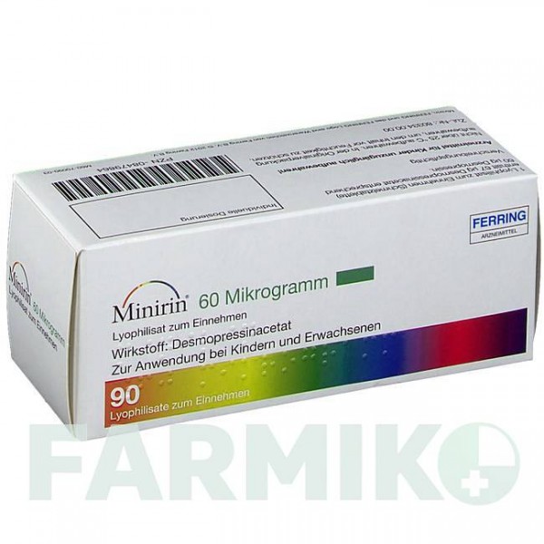 МИНИРИН (MINIRIN) 60 мкг таблетки 30 шт - Десмопрессин FERRING