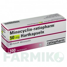МИНОЦИКЛИН (MINOCYCLIN) 50 мг капсулы 100 шт - Миноциклин RATIOPHARM
