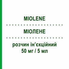 МИОЛЕНЕ (MIOLENE) 50 мг/5 мл раствор инъекционный 3 шт 5 мл - Ритодрин IST.LUSOFARMACO