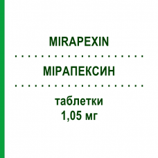 МИРАПЕКСИН (MIRAPEXIN) 1,05 мг таблетки 100 шт - Прамипексол EURIMPHARM