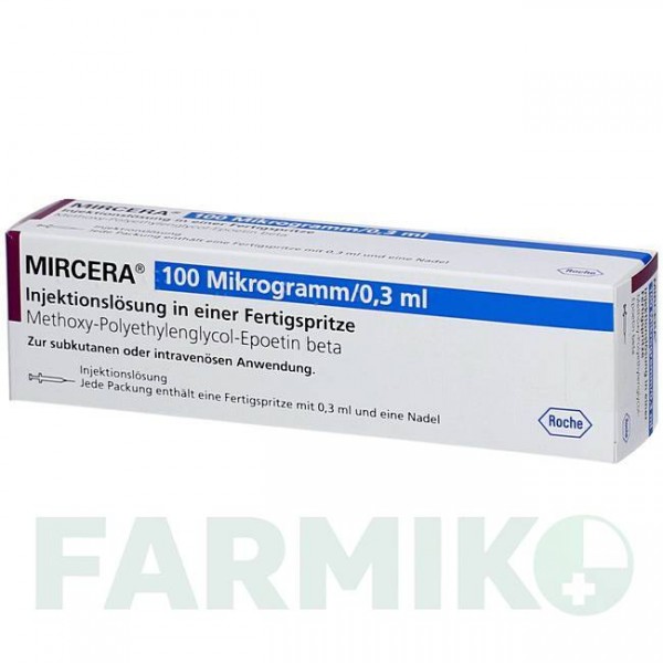 МИРЦЕРА (MIRCERA) 100 мкг/0,3 мл раствор 1 шт - Метокси-полиэтиленгликоль-эпоэтин бета 1 0 1 CAREFARM