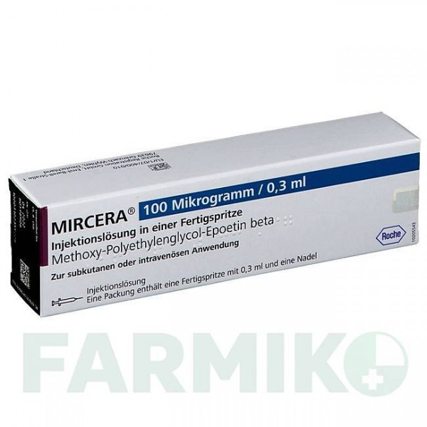 МИРЦЕРА (MIRCERA) 100 мкг/0,3 мл раствор 1 шт - Метокси-полиэтиленгликоль-эпоэтин бета ROCHE