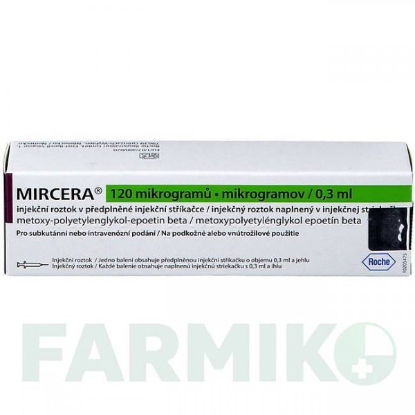 МИРЦЕРА (MIRCERA) 120 мкг/0,3 мл шприци 1 шт - Метокси-полиэтиленгликоль-эпоэтин бета CC PHARMA