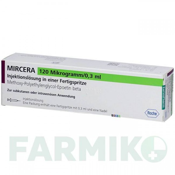 МИРЦЕРА (MIRCERA) 120 мкг/0,3 мл раствор 1 шт - Метокси-полиэтиленгликоль-эпоэтин бета EURIMPHARM