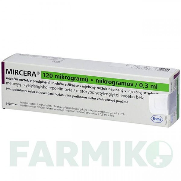 МИРЦЕРА (MIRCERA) 120 мкг/0,3 мл шприци 1 шт - Метокси-полиэтиленгликоль-эпоэтин бета HAEMATO PHARM
