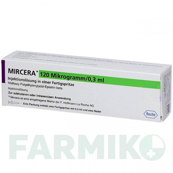 МИРЦЕРА (MIRCERA) 120 мкг/0,3 мл раствор 1 шт - Метокси-полиэтиленгликоль-эпоэтин бета KOHLPHARMA