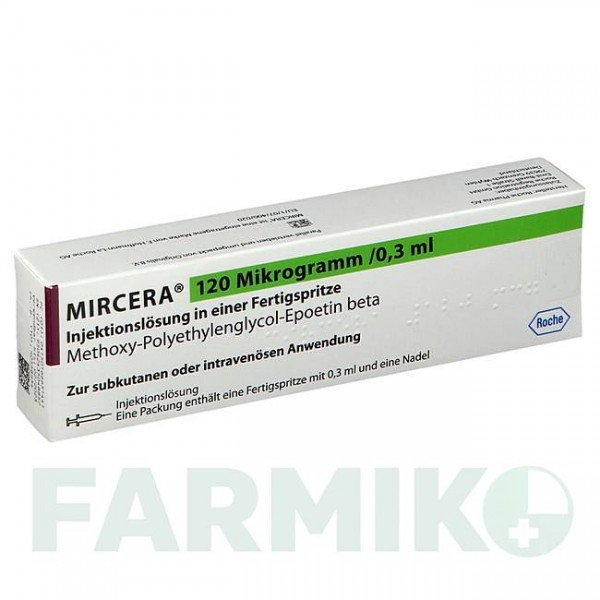 МИРЦЕРА (MIRCERA) 120 мкг/0,3 мл шприци 1 шт - Метокси-полиэтиленгликоль-эпоэтин бета ORIGINALIS