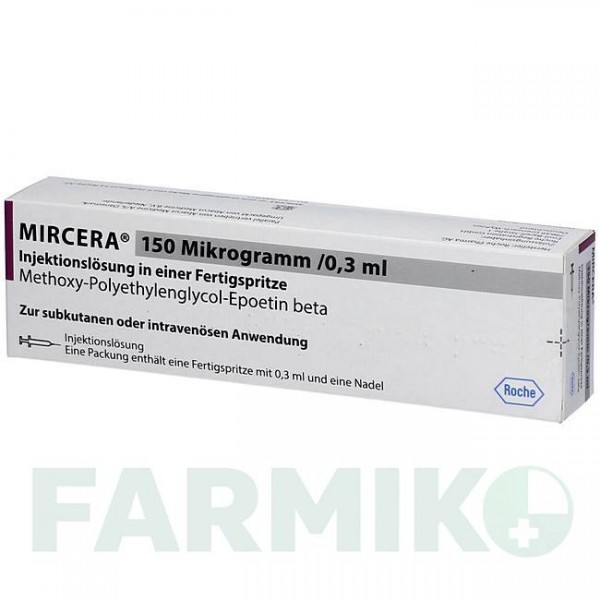 МИРЦЕРА (MIRCERA) 150 мкг/0,3 мл шприци 1 шт - Метокси-поліетиленгліколь-епоетин бета ABACUS MEDICINE
