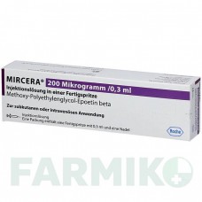 МИРЦЕРА (MIRCERA) 200 мкг/0,3 мл шприци 1 шт - Метокси-полиэтиленгликоль-эпоэтин бета ABACUS MEDICINE