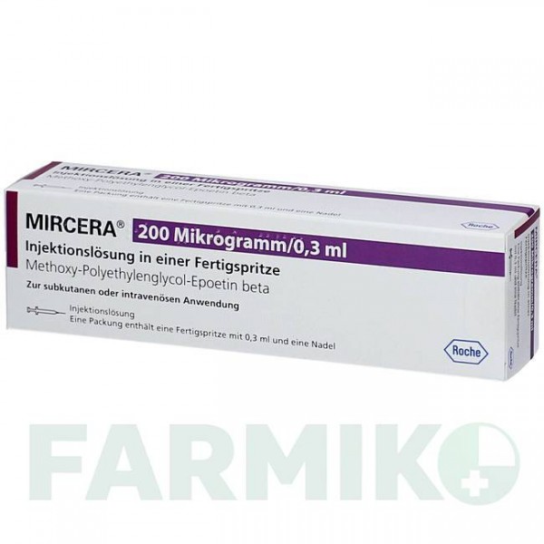 МИРЦЕРА (MIRCERA) 200 мкг/0,3 мл раствор 1 шт - Метокси-полиэтиленгликоль-эпоэтин бета ORIFARM